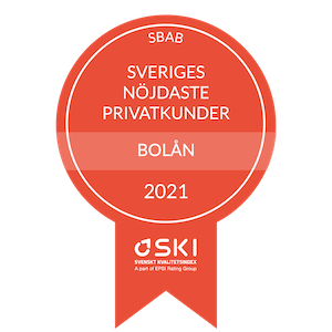 Badge från svenskt kvalitetsindex för sveriges nöjdaste privatkunder år 2021