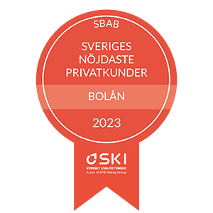 Badge från Svensk Kvalitetsindex för sveriges nöjdaste privatkunder inom bolån 2023